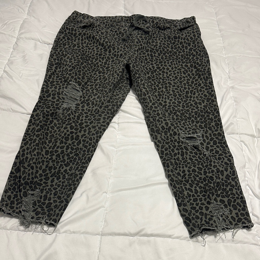 YMI Brand Stylish Leopard Print Women's Jeans